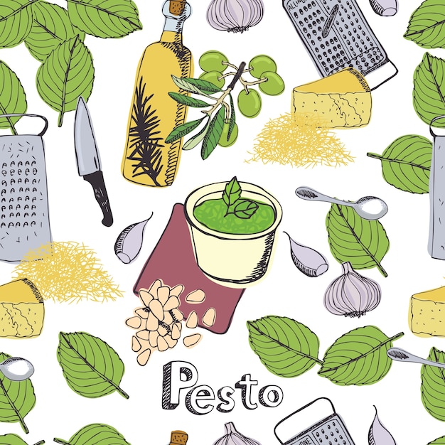 Vector gratuito fondo de pesto