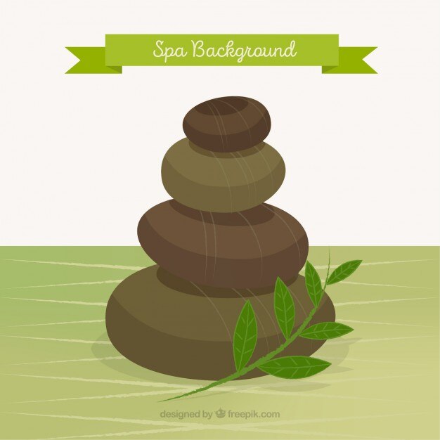 Fondo de piedras de spa