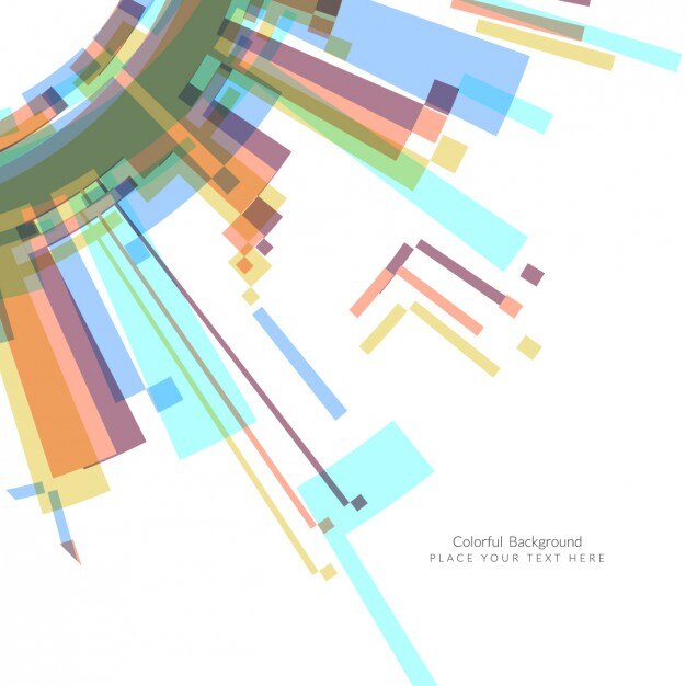 Fondo de piezas geométricas de colores