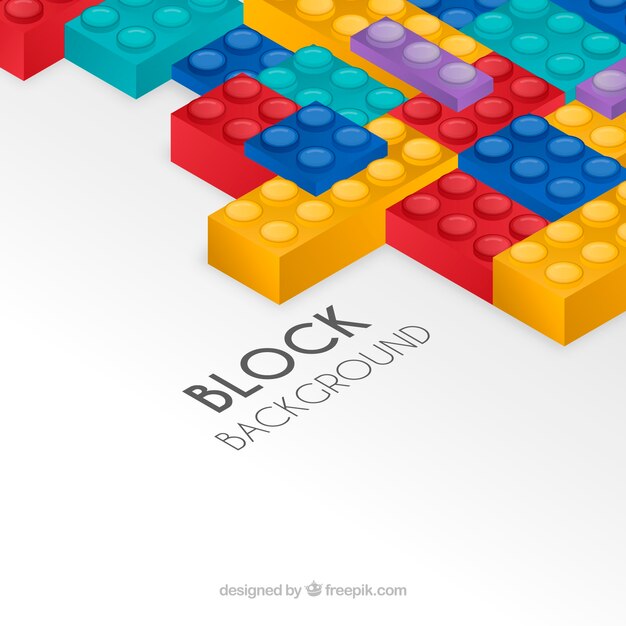 Fondo de piezas de plástico en estilo isométrico
