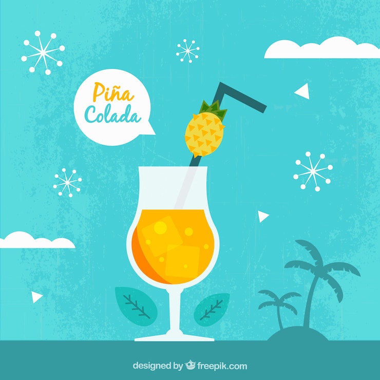 Vector gratuito fondo de piña colada