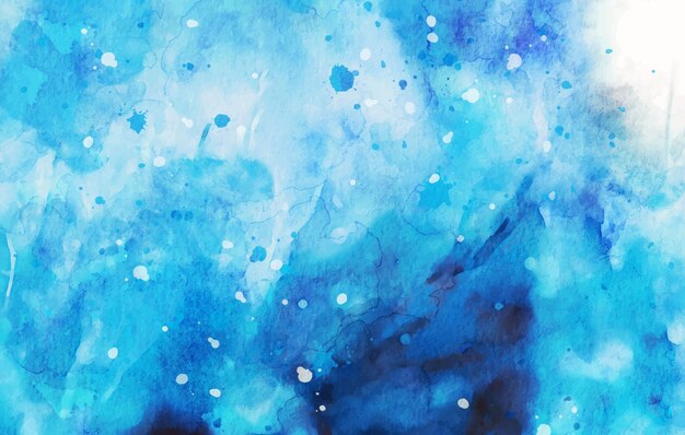 Fondo de pintura de acuarela azul abstracto