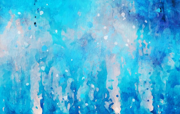 Fondo de pintura de acuarela azul abstracto