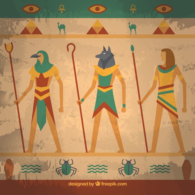 Fondo de pinturas de pared de egipto