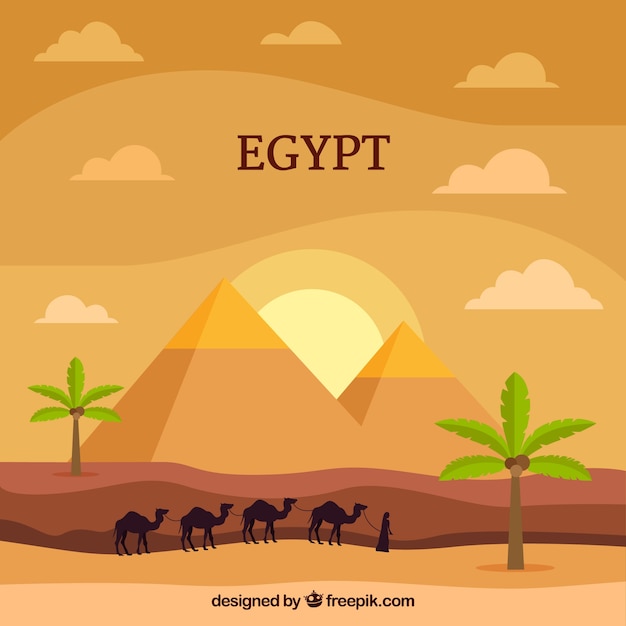 Vector gratuito fondo de píramides de egypto