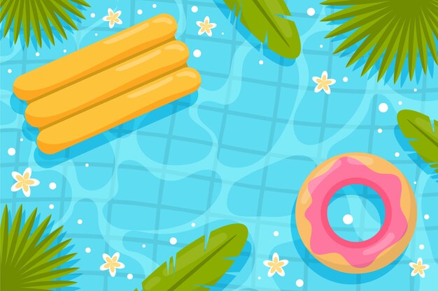 Fondo de piscina de diseño plano