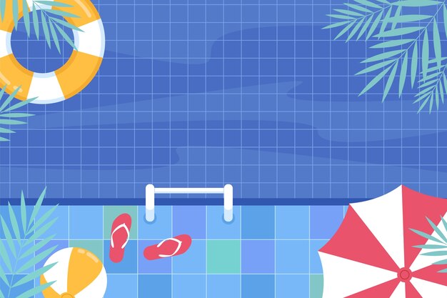 Fondo de piscina de diseño plano