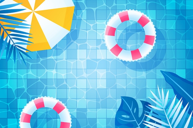Fondo de la piscina con gradiente