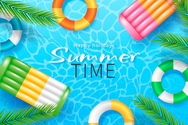 Fondo de piscina realista