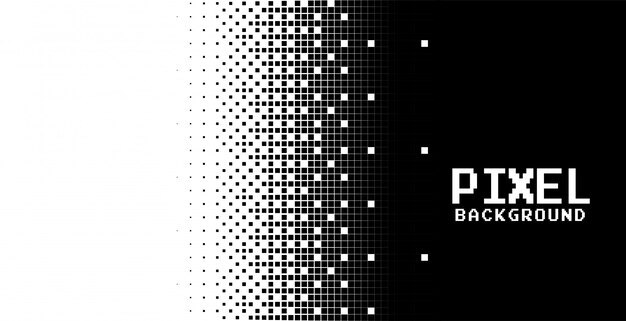 Fondo de píxeles abstractos modernos en blanco y negro