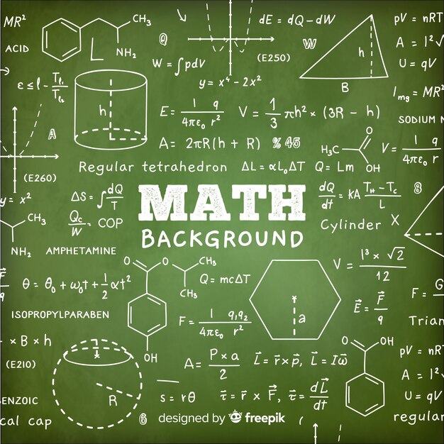 Fondo pizarra matemáticas realista