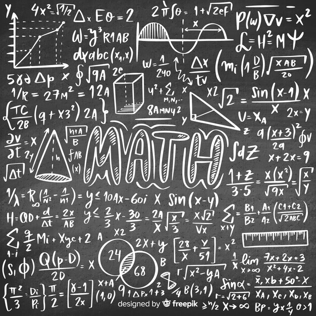 Fondo pizarra matemáticas realista