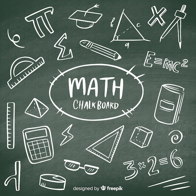 Fondo pizarra matemáticas realista