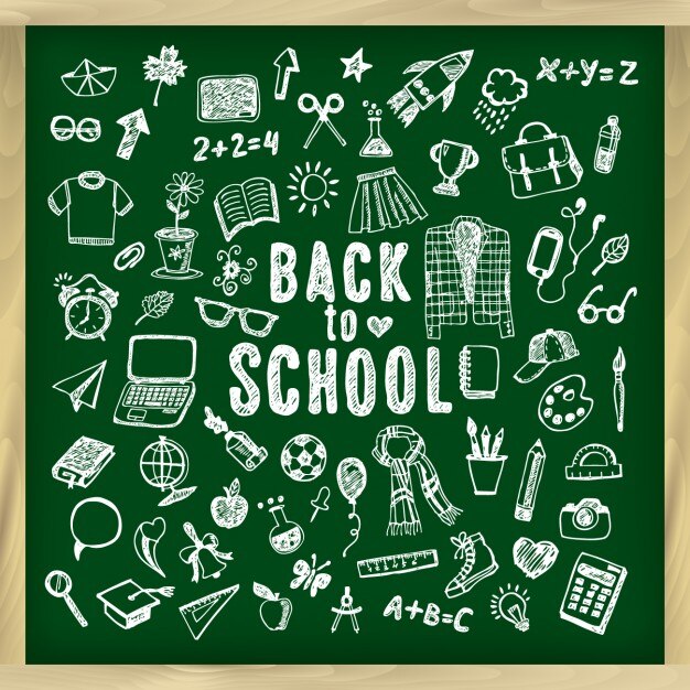 Fondo de pizarra de regreso a la escuela