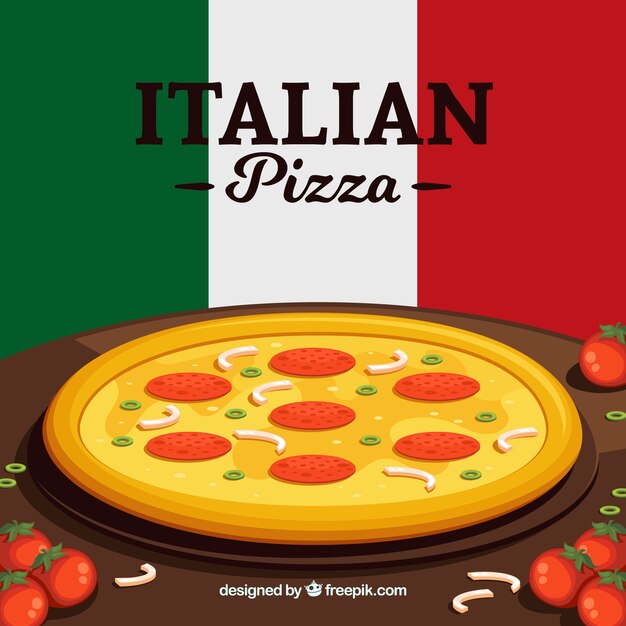 Fondo de pizza italiana 