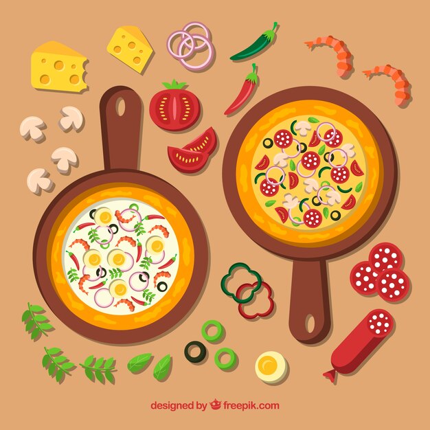 Fondo pizza saludable