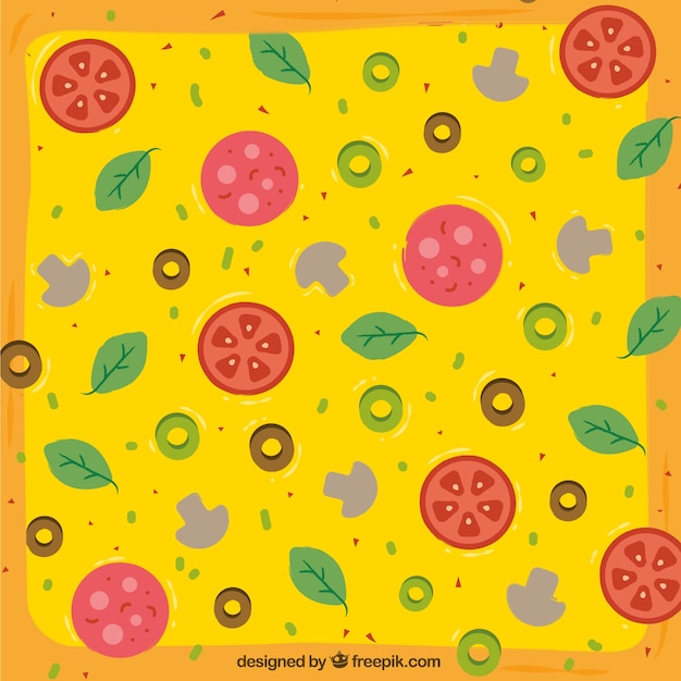 El fondo de la pizza