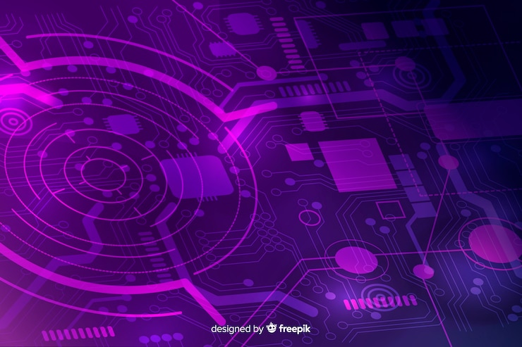 Vector gratuito fondo placa de circuitos estilo plano