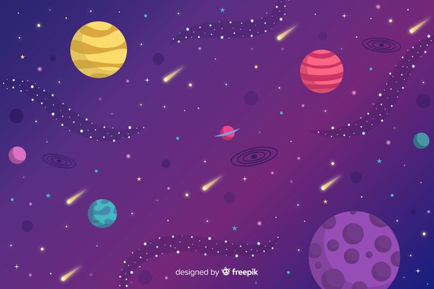 Fondo de planetas y asteroides