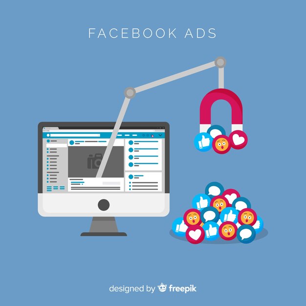 Fondo plano anuncios facebook