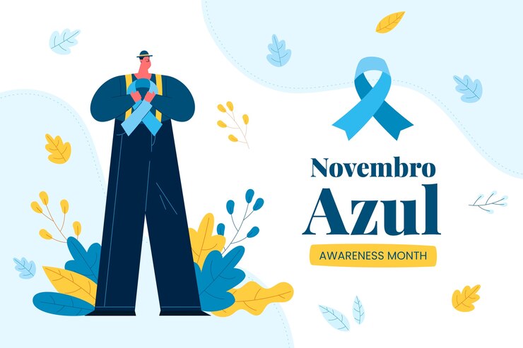 Vector gratuito fondo plano azul noviembre en español
