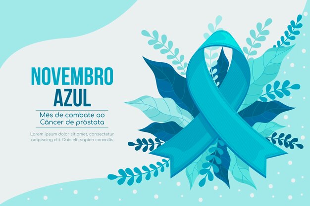 Vector gratuito fondo plano azul noviembre en español