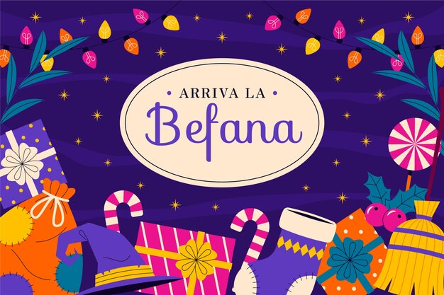 Fondo plano para befana