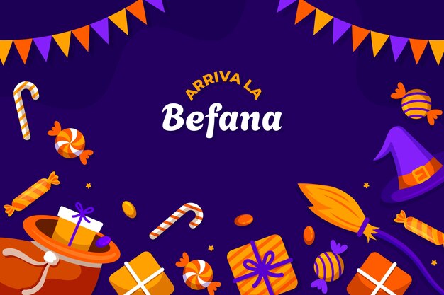 Fondo plano befana