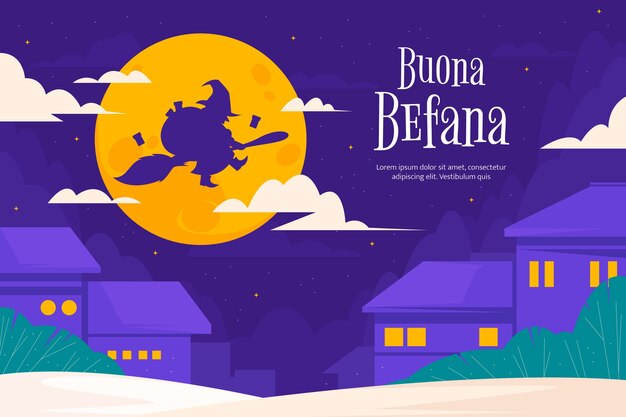 Fondo plano befana