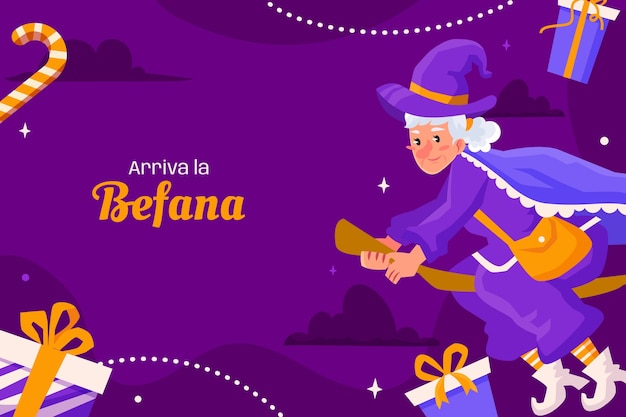 Fondo plano befana