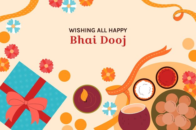 Fondo plano bhai dooj