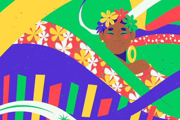 Fondo plano del carnaval de barranquilla