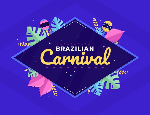 Fondo plano carnaval brasileño