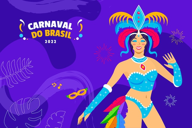 Fondo plano carnaval brasileño