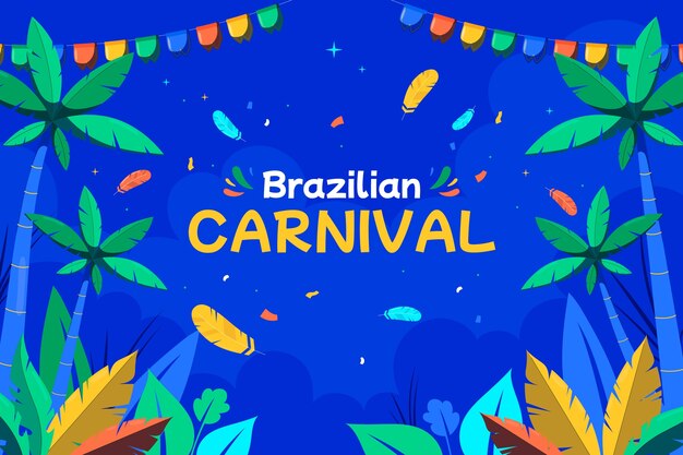 Fondo plano para el carnaval brasileño