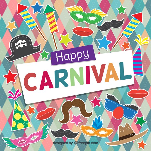 Fondo plano de carnaval