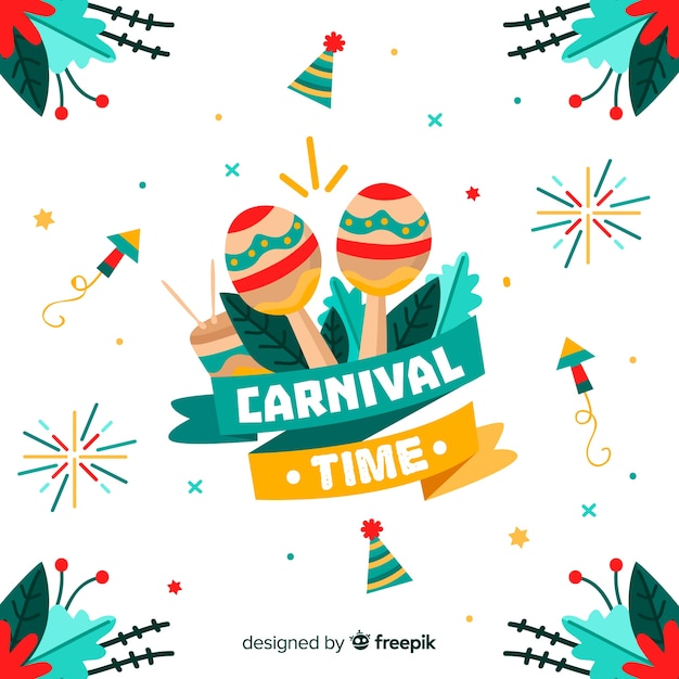 Fondo plano de carnaval