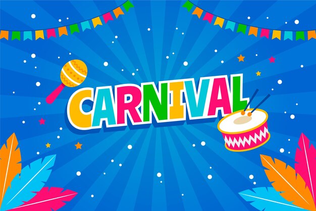 Fondo plano de carnaval