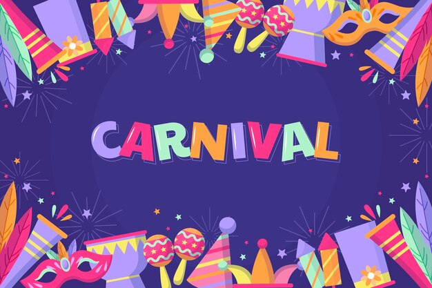Fondo plano de carnaval