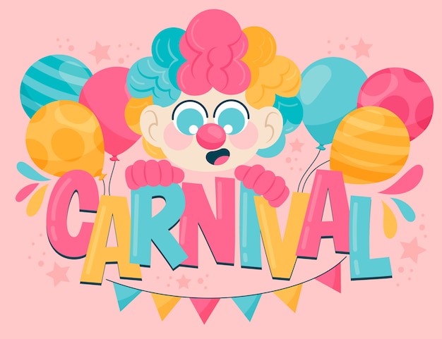 Vector gratuito fondo plano de carnaval