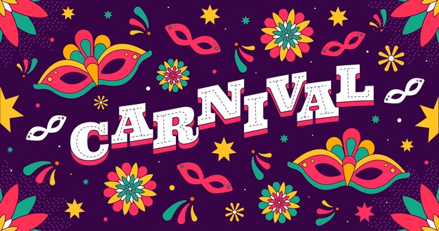 Fondo plano de carnaval
