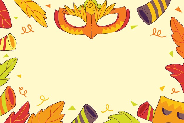 Fondo plano para celebración de carnaval