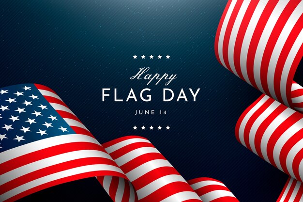 Fondo plano para la celebración del día de la bandera americana