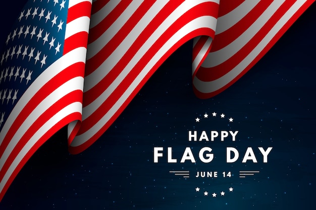 Fondo plano para la celebración del día de la bandera americana