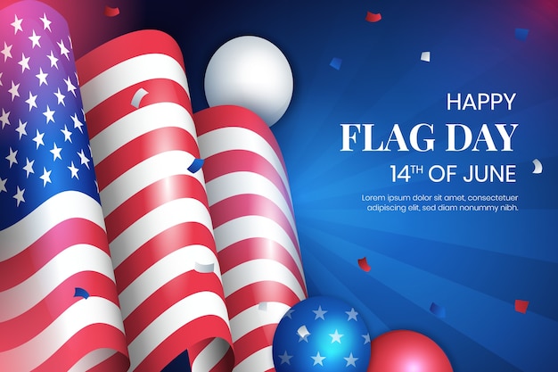 Fondo plano para la celebración del día de la bandera de estados unidos