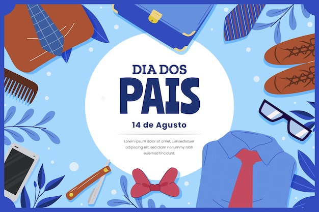 Fondo plano para la celebración del dia dos pais