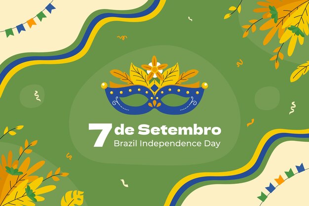 Fondo plano para la celebración del día de la independencia de brasil