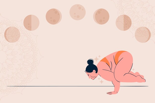 Fondo plano para la celebración del día internacional del yoga
