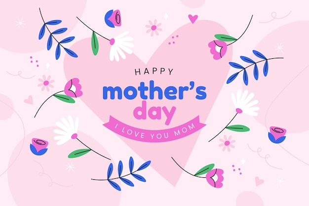 Fondo plano para la celebración del día de la madre