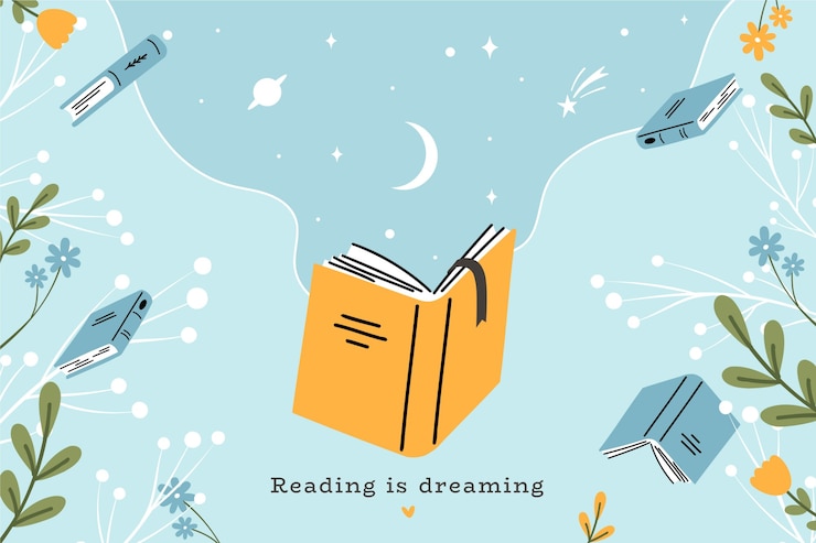 Vector gratuito fondo plano para la celebración del día mundial del libro